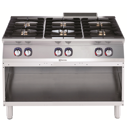 Modular Cooking Range Line700XP 6-Burner Gas Boiling Top on Open Base 1200mm
