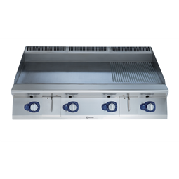 Modular Cooking Range Line900XP 1200mm Gas Fry Top HP, Smooth and Ribbed scratch resistant chromium Plate